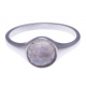 Bague argent rhodié 2,5g -  pierre de lune facetté - T50 à 60