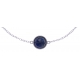 Bracelet argent rhodié 1,5g - lapis lazuli facetté - 17+1+1cm