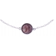 Bracelet argent rhodié 1,5g - rhodocrosite facetté - diamètre 8,5mm - 17+1+1cm
