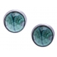 Boucles d'oreille argent rhodié 1,8g - malachite facetté