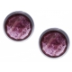 Boucles d'oreille argent rhodié 1,8g -  lapis rhodocrosite facetté