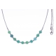 Collier argent rhodié 7,6g - 10 billes de 6mm en amazonite - 40+7cm