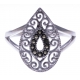 Bague argent rhodié 2,4g - marcassites - T50 à 60