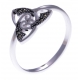 Bague argent rhodié 1,8g - triskel - marcassites - T50 à 60