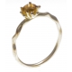 Bague argent doré 1,3g - citrine - T50 à 60