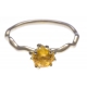 Bague argent doré 1,3g - citrine - T50 à 60