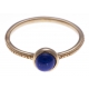 Bague argent rosé 1,8g - lapis lazuli - T50 à 60