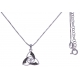 Collier argent rhodié 4g - triskel - marcassites - 40+5cm