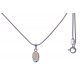 Collier argent rhodié 3g - opale noble d'éthiopie - 40+5cm