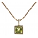 Collier argent doré 4,4g - peridot - 45+5cm