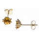 Boucles d'oreille argent doré 1g - citrine