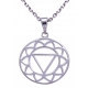 Collier argent rhodié 4,1g - chakra du plexus solaire - 38+5cm