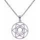 Collier argent rhodié 4,1g - chakra sacré - 38+5cm