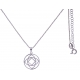 Collier argent rhodié 4,1g - chakra racine - 38+5cm