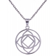 Collier argent rhodié 4,1g - chakra racine - 38+5cm