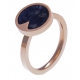 Bague en acier rosé - sodalite - diamètre 12mm - T50 à 60