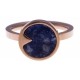 Bague en acier rosé - sodalite - diamètre 12mm - T50 à 60