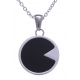 Collier en acier - onyx - diamètre 18mm - longueur 40+10cm