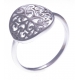 Bague argent rhodié 2,2g - filigrané - T50 à 60