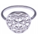 Bague argent rhodié 2,2g - filigrané - T50 à 60