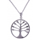 Collier argent rhdoié 4,1g - arbre - 40+5cm