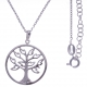 Collier argent rhdoié 4g - arbre - 40+5cm