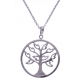 Collier argent rhdoié 4g - arbre - 40+5cm