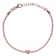 Bracelet argent rosé 2,8g - cur - 17+3cm