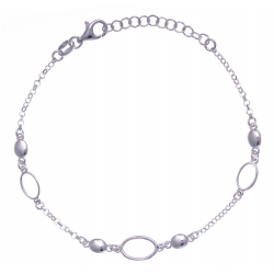 Bracelet argent rhodié  3,3g - 17+3cm