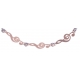 Bracelet argent rhodié 2,2g - 2 tons - 2 rangs - clef de sol - 17+3cm