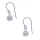 Boucles d'oreilles argent rhodié 0,7g - perle blanche synthétique