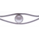 Bracelet argent rhodié 3,9g - perle de swarvoski - 16+3cm
