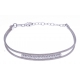 Bracelet argent rhodié 3,5g - cristaux - 16+3cm