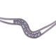 Bracelet argent rhodié 3,5g - cristaux - 16+3cm