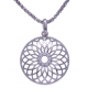 Collier argent rhodié 4,8g - zircons - 45+5cm