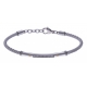 Bracelet acier - câble acier - or jaune 18KT 0,03gr - 19,5+15cm