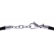 Bracelet acier - câble acier noir - or jaune 18KT 0,03gr - 19,5+15cm
