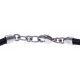 Bracelet acier - 2 tons - câble acier noir - nud marin - 19,5+1,5cm