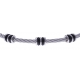 Bracelet acier - 2 tons - câble acier - 19,5+1,5cm  - réglable