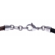 Bracelet acier - 3 tons - câble acier noir et marron - nud marin - 19,5+1,5cm