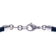 Bracelet acier - 2 câbles acier bleu - 19,5+1,5cm