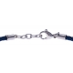 Bracelet acier - câble acier bleu - or jaune 18KT 0,03gr - 19,5+15cm
