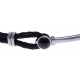Bracelet acier - câble acier noir - cabochon onyx - 19,5+1,5cm - réglable