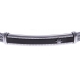 Bracelet acier - 2 tons - 3 câbles acier -  plaque noire - étoile - 19,5+1,5cm - réglable