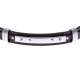 Bracelet acier - cuir italien marron - 21,5cm - réglable