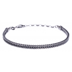 Bracelet argent veilli 10g - largeur 5cm - longueur 19+4cm