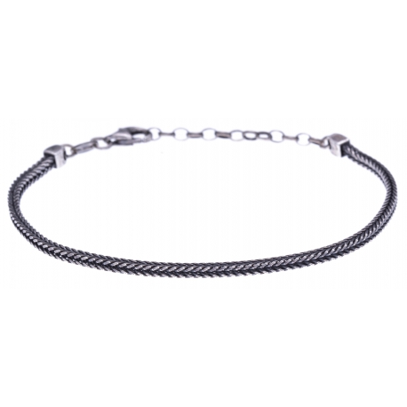 Bracelet argent veilli 6g - largeur 5cm - longueur 19+4cm