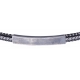 Bracelet argent veilli 9g - plaque - largeur 5cm - longueur 19+4cm