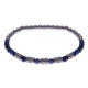 Bracelet acier pour homme - élastique - sodalite - composants acier - 21cm