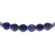 Bracelet acier - 6 billes sodalite 8mm - 19+4cm